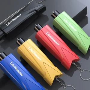 Car Safety Hammer Glass Breaker With Seat Belt Cutter